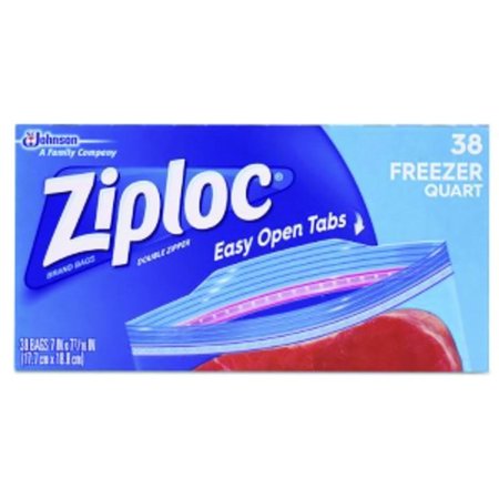 SCRUBBING BUBBLES Ziploc 1 qt Clear Freezer Bag 38 pk 00381